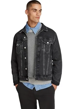 Calvin Klein Calvin Klein Men’s Slim Denim Trucker Jacket, Black (Denim Black), M