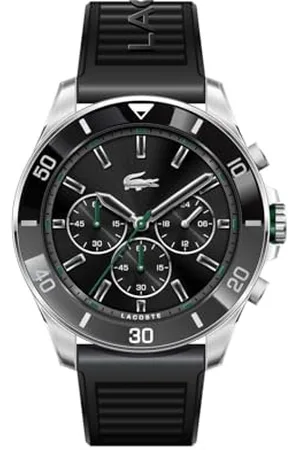 Lacoste Chronograph Quartz Watch for Men with Black Silicone Bracelet - 2011152