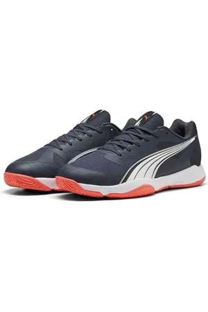 PUMA Unisex Eliminate Turbo Indoor Court Shoe, Parisian Night White-Glowing RED, 9 UK