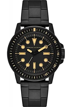 Armani Exchange Watch for Men, Three Hand Movement, 44 mm Stainless Steel Case with a Stainless Steel Strap, AX1855