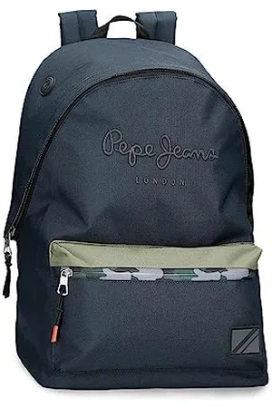 Pepe Jeans Cromwell School Backpack Adaptable to Cart Black 31 x 44 x 15 cm Polyester 23.87 L, , One Size, Car Adaptable School Backpack