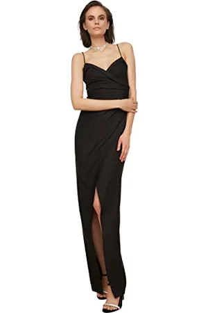 Trendyol FeMan Maxi Wrapover Fitted Woven Evening Dress