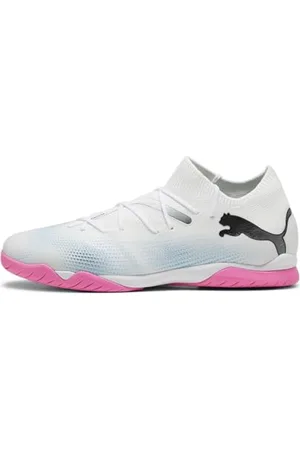 PUMA Men Future 7 Match It Soccer Shoes, White- Black-Poison Pink, 10 UK