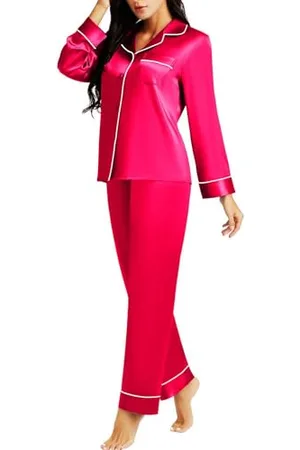 LONXU Women‘s Satin Pajamas Set 3XL