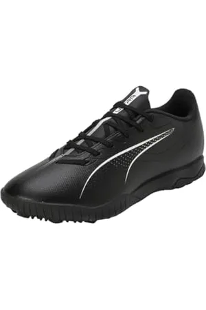 PUMA Unisex Ultra 5 Play TT Soccer Shoe, Black White, 4.5 UK