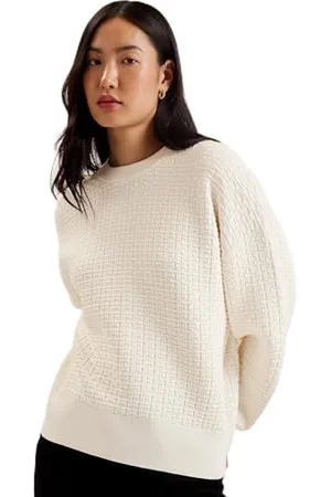 Ted Baker Womens Wmk-tedtyy-Jacquard Knitted Crew Neck Sweater, , 10 UK
