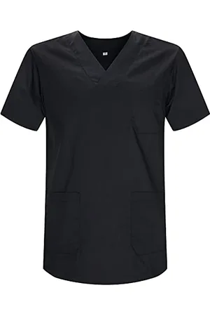 MISEMIYA Scrub Top Unisex Scrubs - Medical Uniform V-Neck Tunic Scrub Top 817 - X-Large