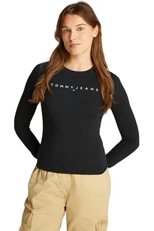 Tommy Hilfiger Women’s Linear Slim Fit Long Sleeve Top, , L