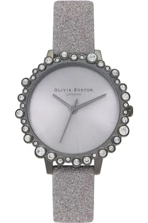 Olivia Burton Analogue Quartz Watch for Women with Lilac Leather Strap - OB16US51
