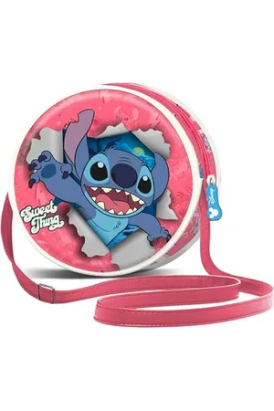 Disney Lilo and Stitch Thing-Round Shoulder Bag, Pink, 18.5 x 18.5 cm