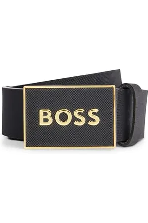 HUGO BOSS Unisex Belt Black/Gold 80
