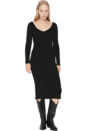 Trendyol Women Design Maxi Bodycon Slim Knitwear Dress