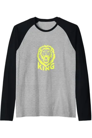 Tshirt Shirt T-Shirt Pullover Hoodie Sweater Style #snirt Lion T-Shirt Lion Hoodie The King Animals Mobile Phone Case Raglan Baseball Tee