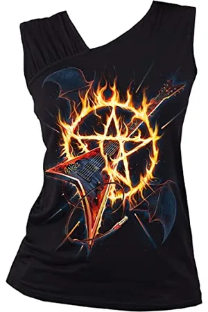 Spiral Hot Metal - Gathered Shoulder Slant Vest - M