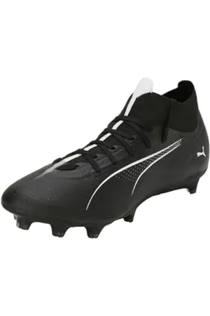 PUMA Unisex Ultra 5 Match+ FG/AG Soccer Shoe, Black White, 8.5 UK
