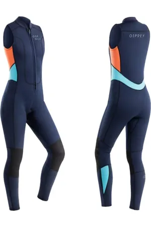 Osprey | 3mm Long Jane Sleeveless Wetsuit with Front Zip, Protective Knee Pads, Watersports Paddleboarding Sailing, Swimming Suit, M