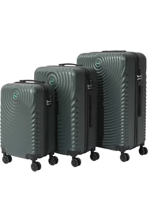 Jet Lag Barcelona 39L 68L 95L 3 Piece Suitcase Set - Optimal Storage Capacity, Chic Spiral Design, Hard Shell (ABS) with Integrated Lock, 360° Swivel Wheels