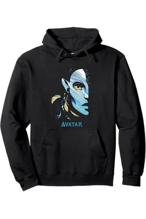 Avatar : The Way Of Water A Warrior Born Split Panel Portrait Pullover Hoodie