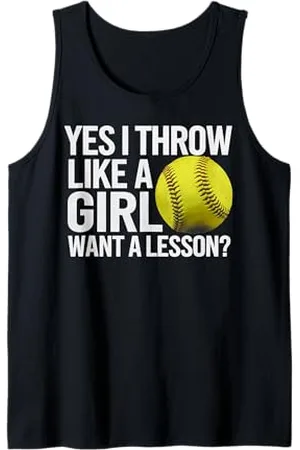 Graphic 365 Softball Throw Like A Girl Player Sports Team Gift Idea Tank Top