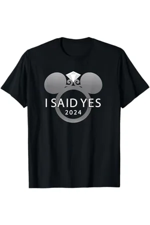 Disney I Said Yes 2024 Engagement Ring Proposal Mickey T-Shirt