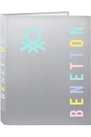 Safta M067 Benetton -Folder with Folios 4 Rings, Ideal for Children of Different Ages, Comfortable and Versatile, Quality and Resistance, 26.5 x 33 cm, Colour, Standard (512353067)