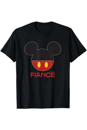 Disney Mickey Mouse Red Shorts Icon Fiancé Engagement Family T-Shirt