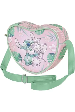 Disney Lilo and Stitch Hug-Casual Heart Shoulder Bag, Pink, 21 x 15.5 cm