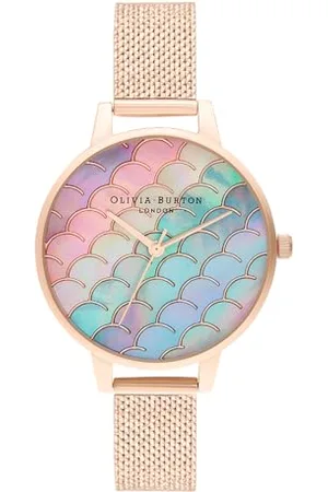 Olivia Burton Analogue Quartz Watch for women with Rose gold colored Stainless Steel bracelet - OB16US45