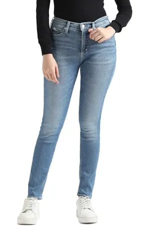 Calvin Klein Women Jeans Mid Rise Skinny Fit, Blue , 34W/34L