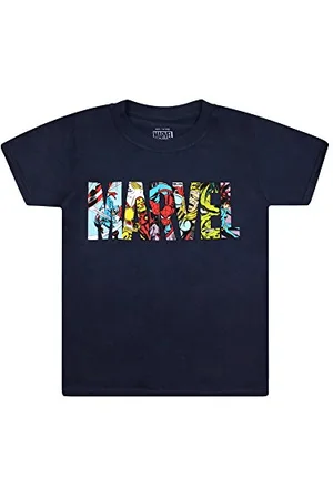 Marvel Boys Characters Logo T-Shirt, , 7-8 Years