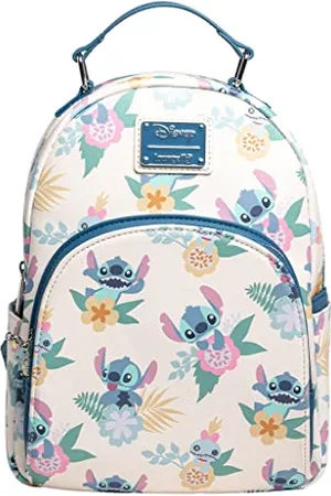 Loungefly X Disney Lilo & Stitch Hawaiian Flowers Stitch and Scrump AOP Double Strap Shoulder Bag Purse
