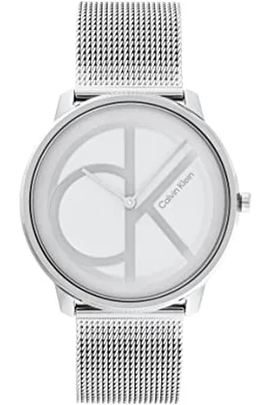 Calvin Klein Analogue Quartz Watch Unisex with Silver Stainless Steel mesh Bracelet - 25200027