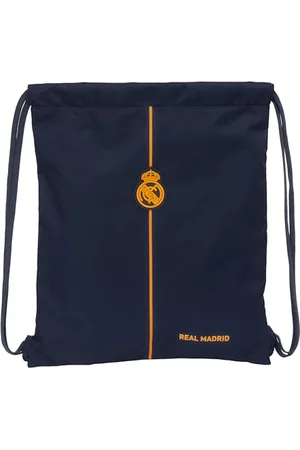 Safta Real Madrid 2nd Team 24/25 – Large Flat Bag Backpack, Ideal for Children of Different Ages, Comfortable and Versatile, Quality and Resistance, 35 x 40 cm, Blue, , Estándar, Casual