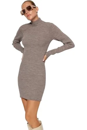 Trendyol FeMan Bodycon Slim fit Knitwear Dress, ,S