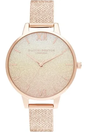 Olivia Burton Analogue Quartz Watch for Women with Rose Gold Colored Stainless Steel Bracelet - OB16US58