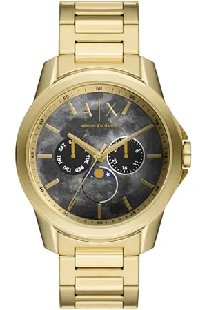 Armani Exchange Watch for Men , Quartz Multifunction movement, 44MM Stainless Steel case with a Stainless Steel strap, AX1737
