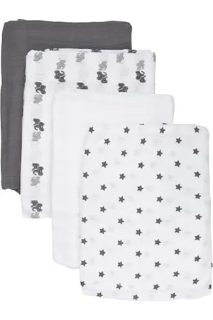 CARE LABEL Baby Spucktücher aus 100% Baumwolle (4er Pack)