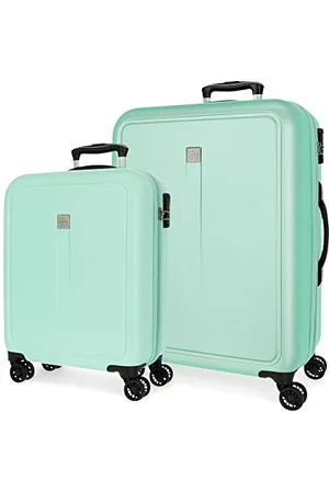 Roll Road Camboya Cabin Trolley, Black, 40 x 55 x 20 cm, Rigid ABS Combination Lock, Side Lock, 37 L, 3.08 kg, 4 Wheels, Hand Luggage, , 40 x 55 x 20 cm / 48 x 68 x 27 cm, Set of 2 suitcases