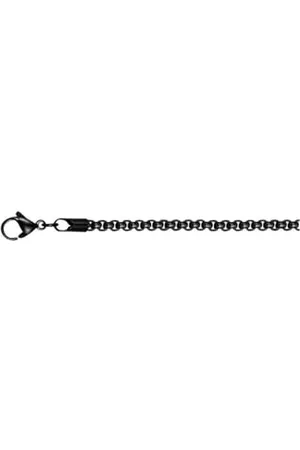 Ixxxi Men Necklace round link Black Matt | 60cm, 60cm, Stainless Steel, No Gemstone