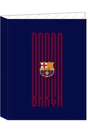 Safta F.C. Barcelona – Folder with 4 Rings, Ideal for Children of Different Ages, Comfortable and Versatile, Quality and Resistance, 26.5 x 33 cm, , , Estándar, Casual