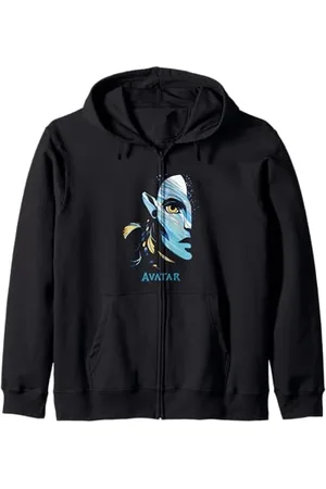 Avatar : The Way Of Water A Warrior Born Split Panel Portrait Zip Hoodie