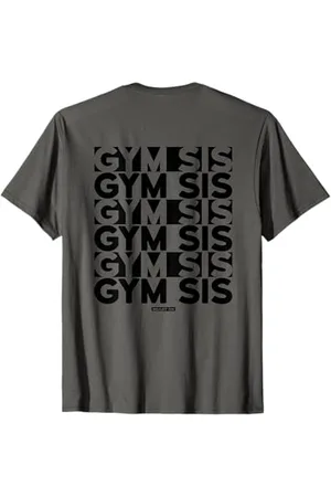 BEAST ON Gym Sis Gym Sister Training Design on Back Women Gym T-Shirt
