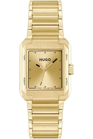 HUGO BOSS Three Hand Quartz Movement Watch for Men #THRIVE ANALOG Collection with colored Stainless Steel Bracelet - 1530381