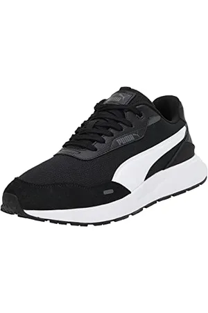 PUMA Unisex RUNTAMED Sneaker, Black White-Shadow Gray, 5.5 UK