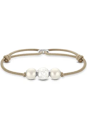 Thomas Sabo A2074-170-19-L22V Unisex Beige Bead Bracelet 925 Sterling