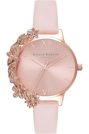 Olivia Burton Analogue Quartz Watch for Women with Blush Leather Strap - OB16CB11