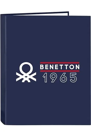Safta Benetton Varsity - Folder with 4 Rings, Ideal for Children of Different Ages, Comfortable and Versatile, Quality and Resistance, 26.5 x 33 cm, , , Estándar, Casual