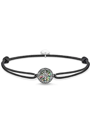 Thomas Sabo Unisex Bracelet Little Secret Compass Abalone Mother of Pearl 925 Sterling LS085-907-11-L22v