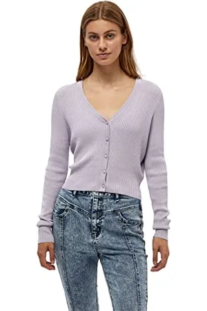 DESIRES Geisha Rib Cardigan, Violet Cardigans For Women Uk, Spring Womens Cardigan, Size XL