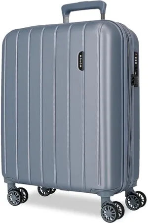 MOVOM Wood Grey Cabin Suitcase 40 x 55 x 20 cm Rigid ABS TSA Lock 38 Litre 3.2 kg 4 Double Wheels Hand Luggage